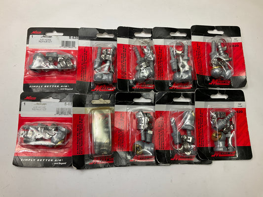 (10) Milton Industries S-620 1/4'' Air Hose Repair Hose Mender Splice Kits