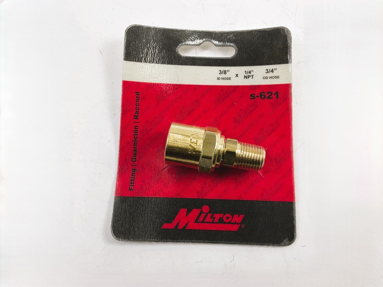 Milton S621 Reusable Brass Male Air Hose End 1/4'' NPT Fitting