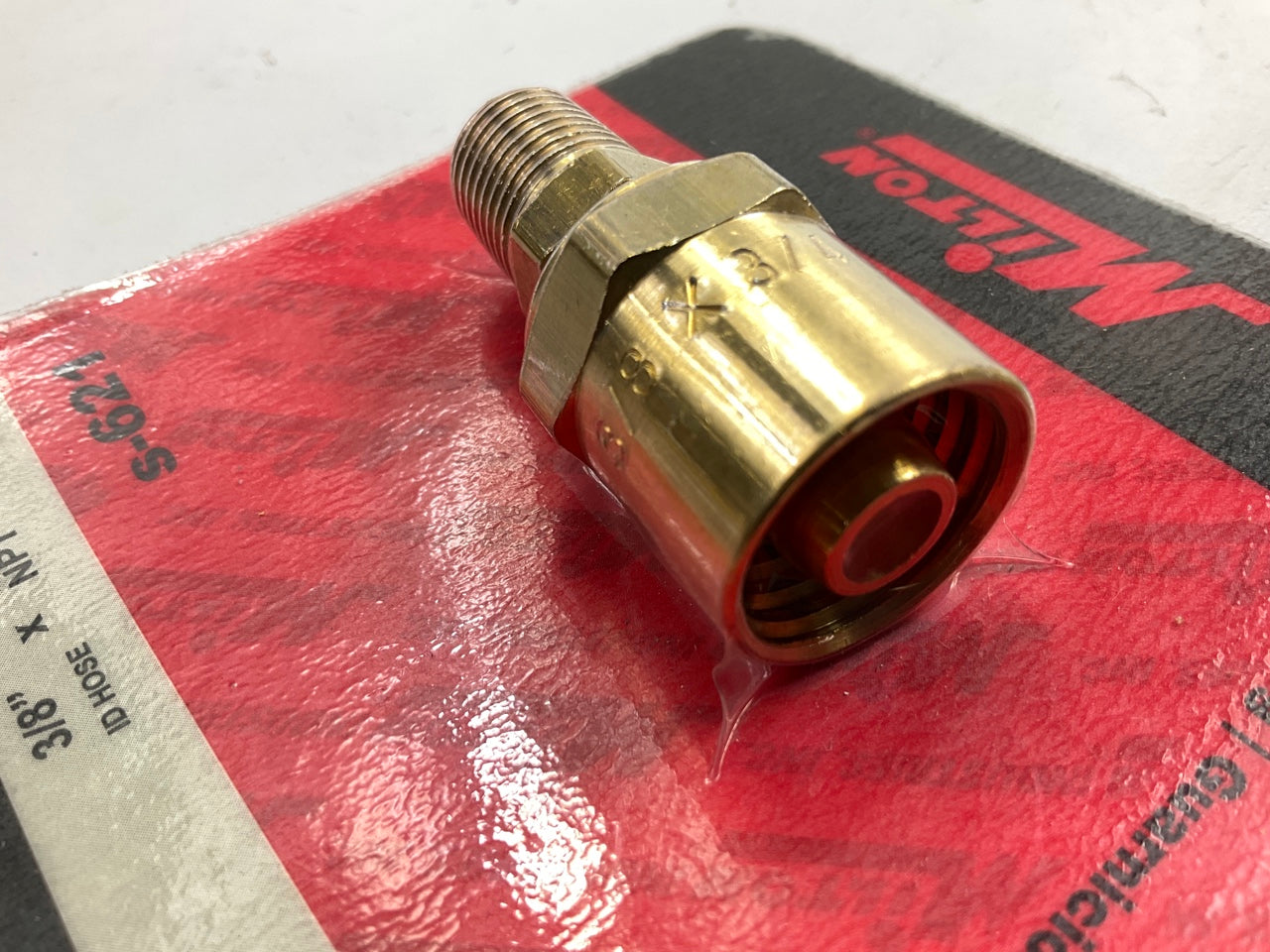 Milton S621 Reusable Brass Male Air Hose End 1/4'' NPT Fitting