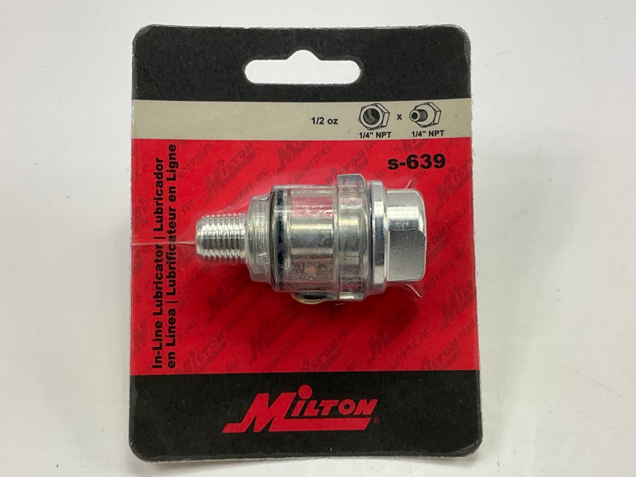 Milton S-639 Air Line In-Line Lubricator - 1/4'' NPT Male X 1/4'' NPT Female