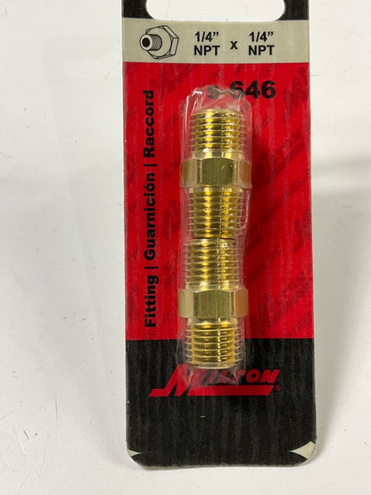 Milton S-646 1/4'' MNPT Hex Nipple - Pack Of 2