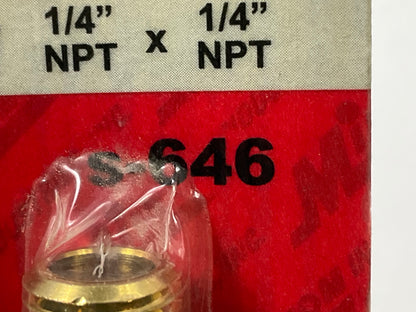 Milton S-646 1/4'' MNPT Hex Nipple - Pack Of 2