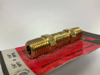 Milton Industries S-648 1/4'' MNPT X 1/4'' NPS Hex Nipple Hose Fitting, 2 / Pack