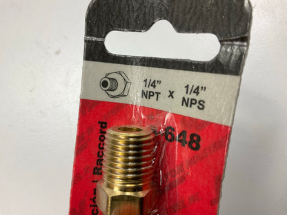 Milton Industries S-648 1/4'' MNPT X 1/4'' NPS Hex Nipple Hose Fitting, 2 / Pack