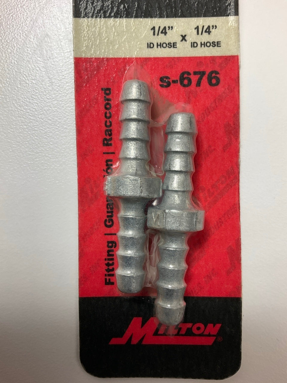 Milton S676 - 1/4'' ID Air Hose Mender Zamak 1/4'' Air Hose Repair Fittings 2/PACK