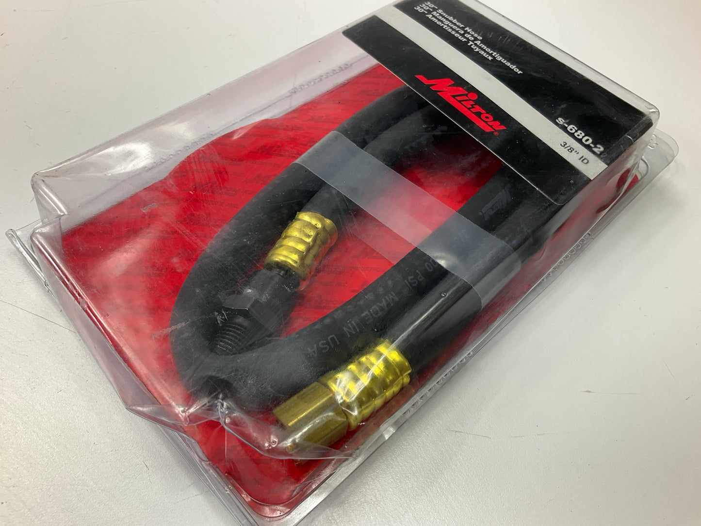 (2) Milton S680 1/4'' ID X 30'' Rubber Hose Whip Swivel Fitting Snubber 200 PSI