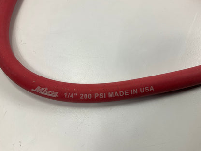 Milton S680 1/4'' ID X 30'' Rubber Hose Whip Swivel Fitting Snubber 200 PSI
