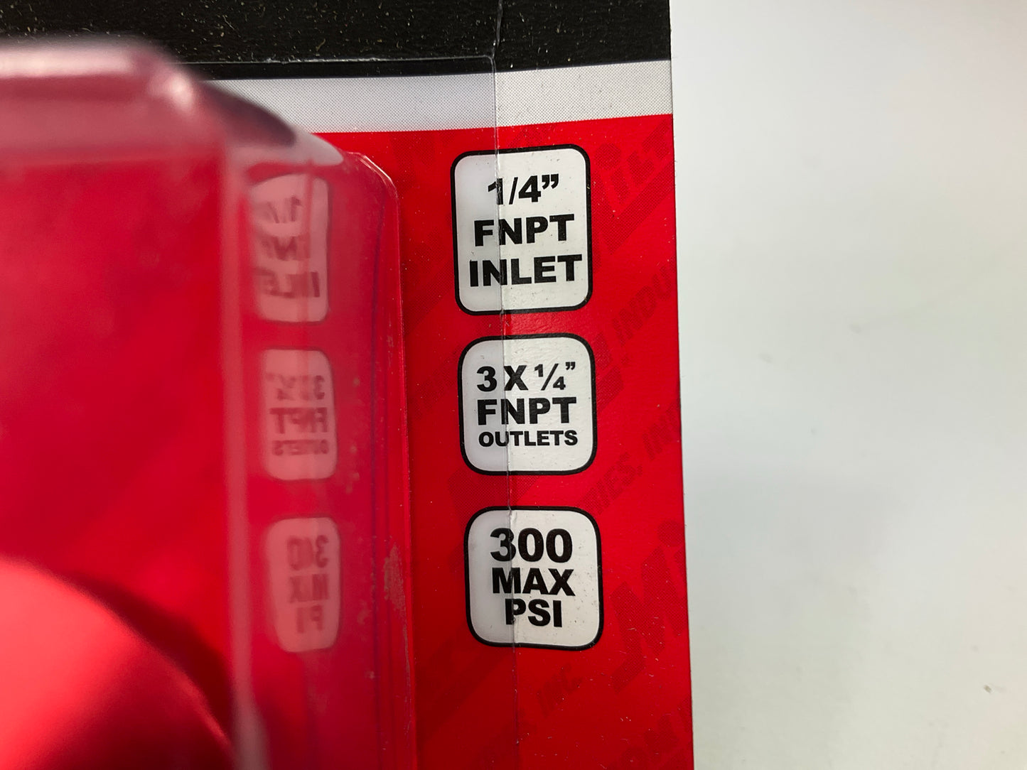 RED - Milton S-685- 4 3 In 1 Air Hose Manifold With 1/4'' FNPT Inlet And Outlets