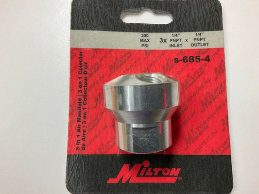 Milton S-685- 4 3 In 1 Air Hose Manifold With 1/4'' FNPT Inlet And Outlets