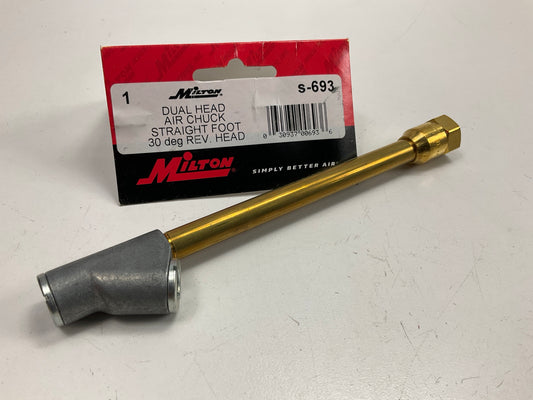 Milton S-693 - 1/4'' Straight Foot Dual Head 12'' Long Air Chuck