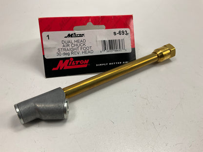 Milton S-693 - 1/4'' Straight Foot Dual Head 6.5'' Long Air Chuck