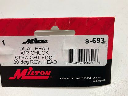 Milton S-693 - 1/4'' Straight Foot Dual Head 12'' Long Air Chuck