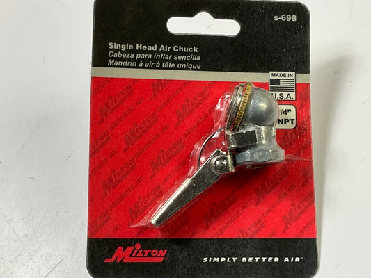 Milton S-698 1/4'' FNPT Single Head Air Chuck With Grip - MADE IN USA