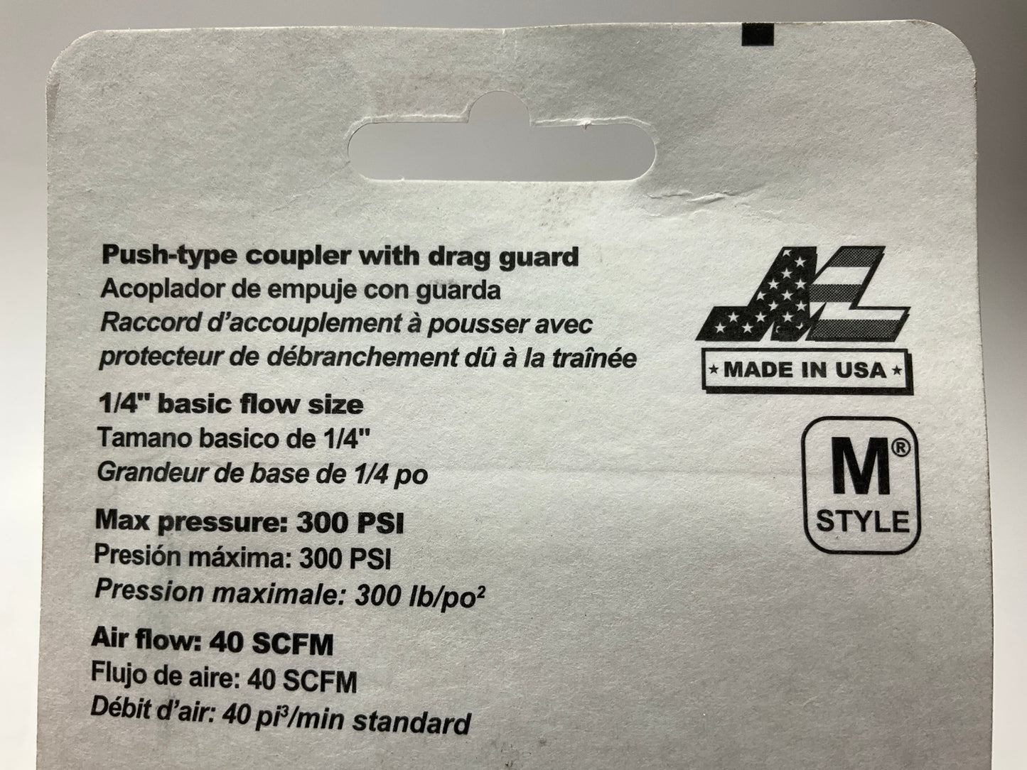 Milton S-755 1/4'' FNPT M Style Femal Push Type Coupler - Made In USA