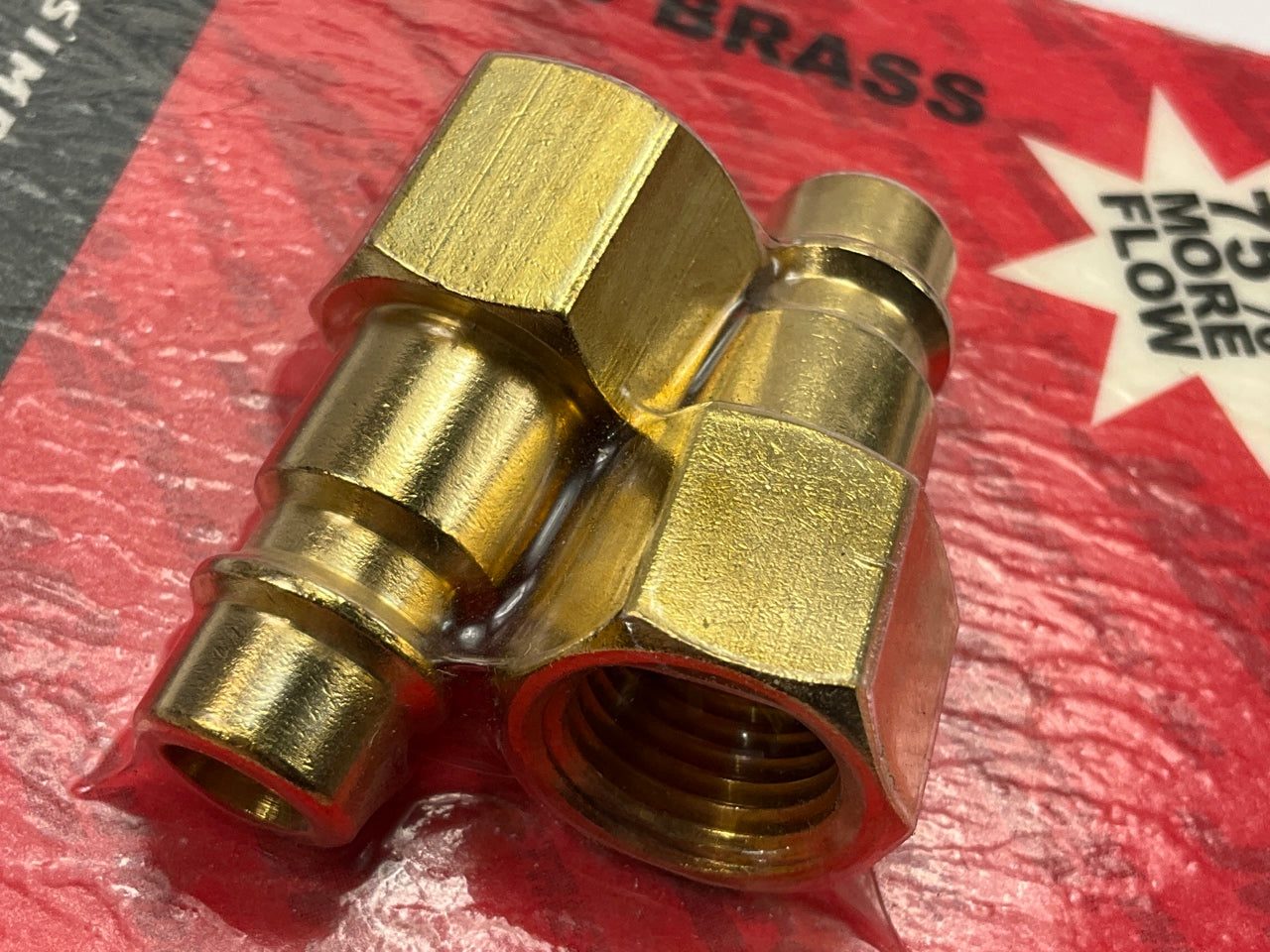 Milton S-761 V Style Plugs 1/4'' Female NPT BRASS High Flow, 2 / PACK