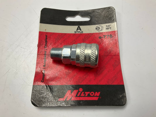 Milton S-776 1/4'' MNPT Male Coupler, A Style, 1/4'' Basic Flow Size