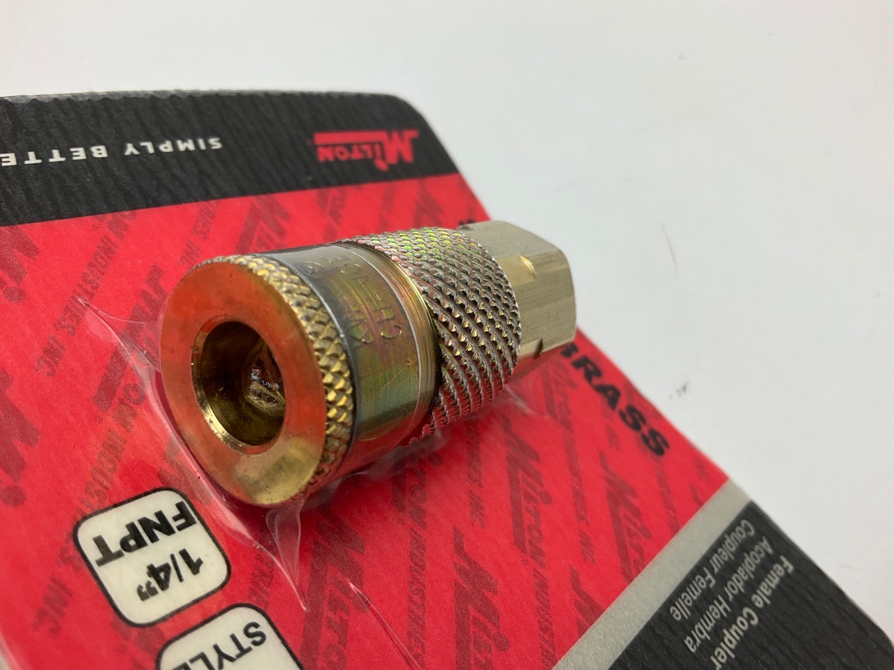 Milton S-785 Compression Coupler, T-Style, Female, 1/4'' NPT, Solid Brass Fitting
