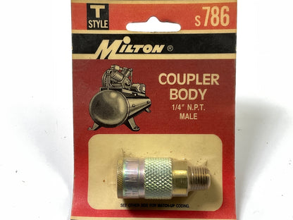 Milton S-786 1/4'' MNPT T Style Coupler