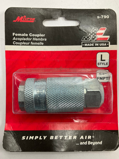 Milton S790 ''L'' Style Air Coupler - 1/4'' FNPT - Female