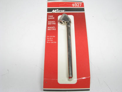 Milton S927 Angled Dual Head Truck Tire Gauge 20-120 PSI Pocket Clip MADE IN USA