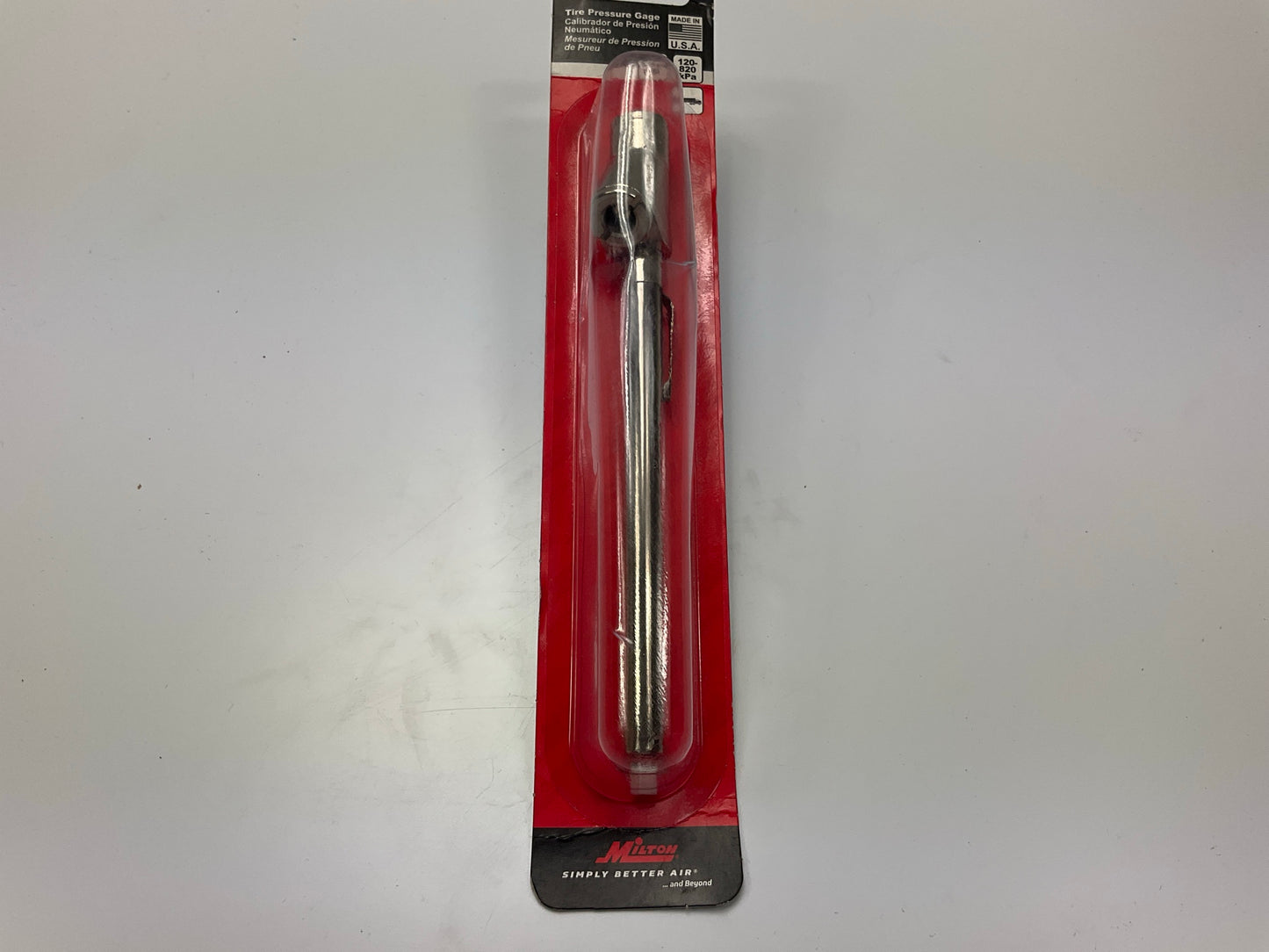 Milton Pencil Tire Pressure Gauge Pen Style Dual Head 120 PSI Max, Made In USA