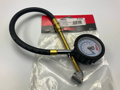Milton S936 Dial Tire Gauge 0-160 PSI With 12'' Hose 45 Degree Dual Headed Chuck