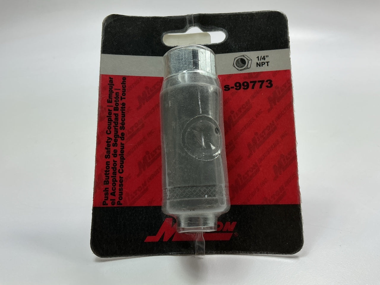 Milton S99773 ''ARO'' Style Safety Coupler - Push Button 1/4'' FNPT, 36 CFM