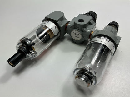 MILTON S1140 MINI Deluxe FRL Filter Regulator Lubricator Trio 1/4'' NPT, USA