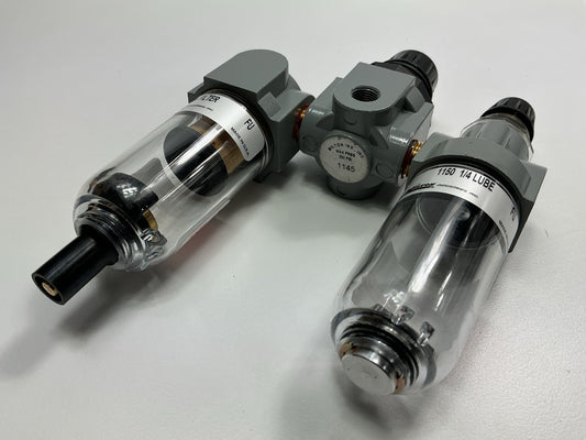 MILTON S1140 MINI Deluxe FRL Filter Regulator Lubricator Trio 1/4'' NPT, USA