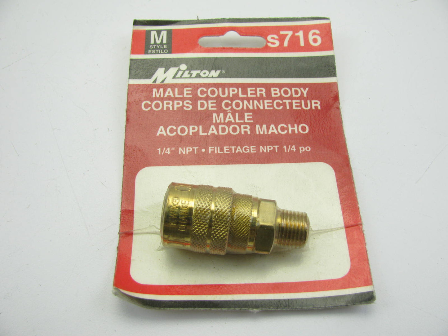 Milton S176 Male Air Fitting Coupler Body 1/4'' NPT