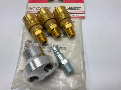 Milton S-221 1/4'' NPT M Style 3 In 1 Manifold Kit - 5 Piece
