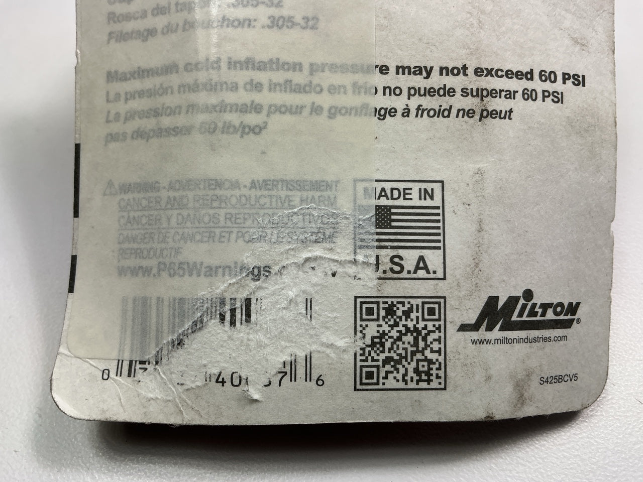 Milton S425 2'' Tubeless Tire Valve  - Pack Of 2