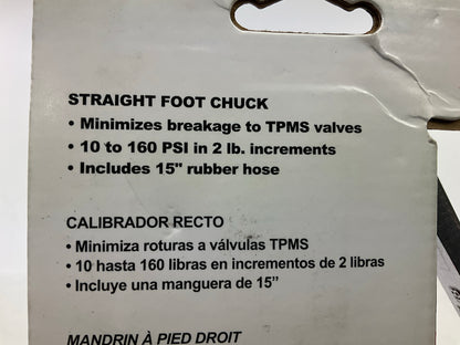 Milton S-504 Analog Tire Inflator With Pressure Gauge, 15'' Hose Straight Head