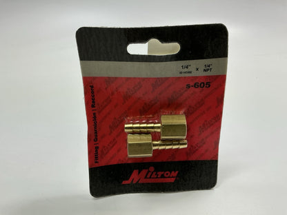 Milton S605-2 1/4'' FNPT 3/8'' ID Hose End Fittings, 2 / Pack