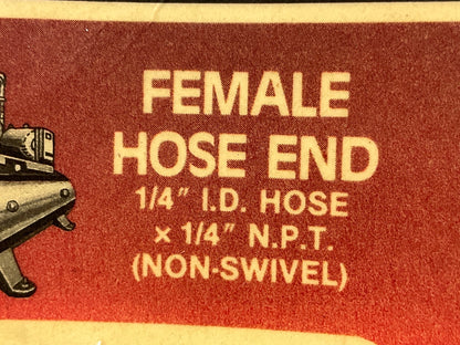 Milton S605 Female Hose Barb 1/4'' I.D. Hose X 1/4'' N.P.T. (Non-Swivel )