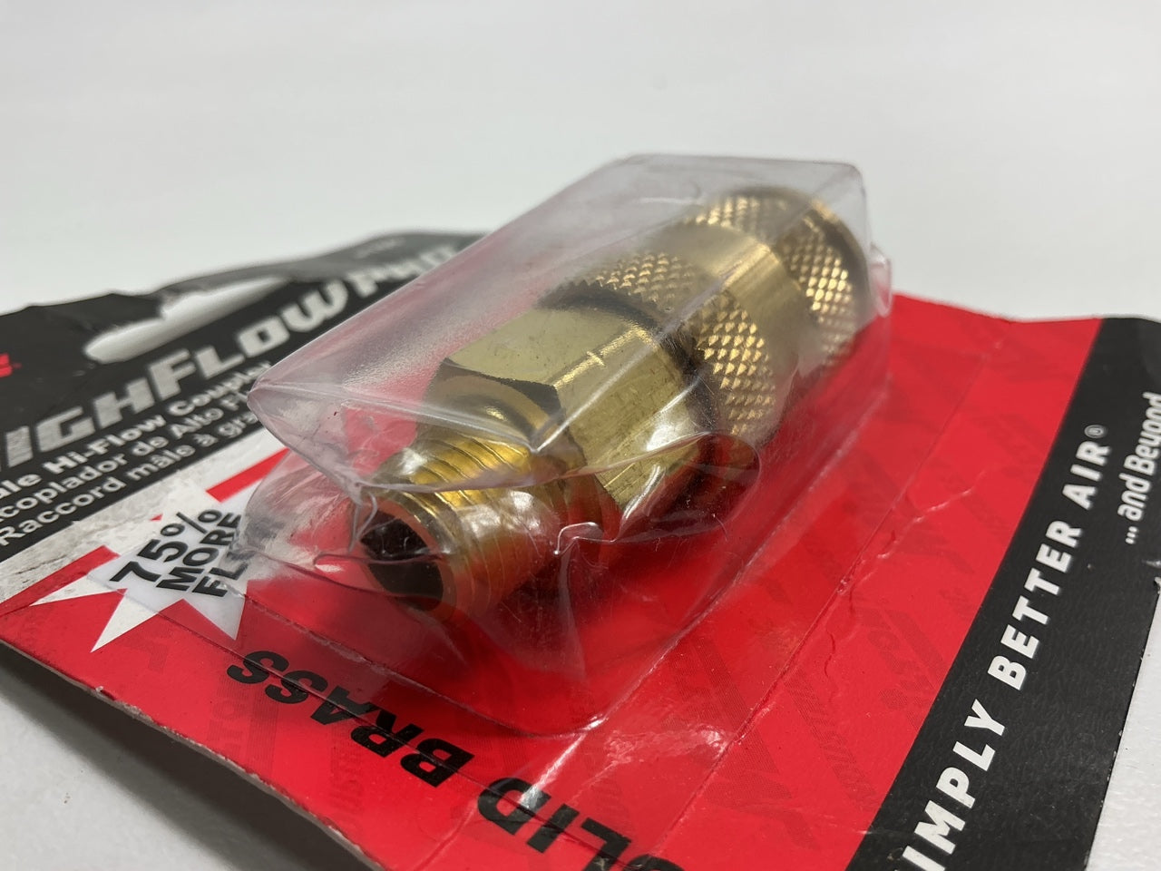 Milton S765 1/4'' MNPT Male V-Style High-Flow Coupler 300 PSI Air Tool Fitting