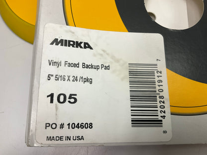Mirka 105 5'' Solid PSA Backup Pad, 5/16'' X 24 Male Thread