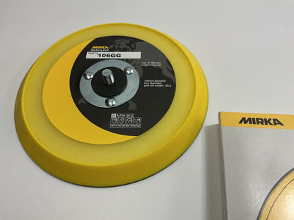 Mirka 106GG 6'' 150mm DA Backup Backing Pad Hook Loop Grip 5/16'' X 24 Thread