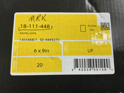 Mirka 18-111-448 Mirlon Ultra Fine Gray 6'' X 9'' Scuff Pad (20/Box)