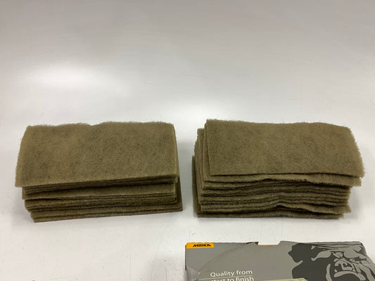 OPEN BOX - Mirka 18-118-449 2500 Grit 4-1/2'' X 9'' Very Fine Scuff Pads, 25 Pack