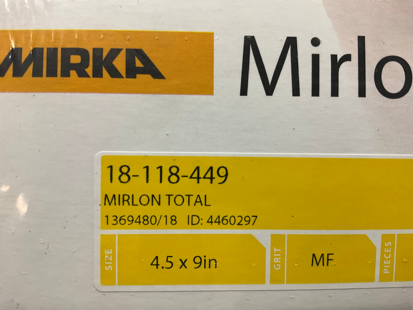 Mirka 18-118-449 2500 Grit 4-1/2'' X 9'' Very Find Scuff Pads 360 Grit , 25 Pack
