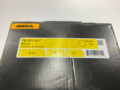 Mirka 18-241-447 Mirlon 6'' 360G Very Fine Scuff Sanding Disc Pads (Maroon) 10pk
