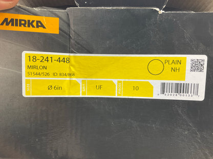 Mirka 18-241-448 Mirlon 6'' 1500 Grit Non Woven Scuff Disc (10 Pads Total)