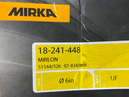 Mirka 18-241-448 Mirlon 6'' 1500 Grit Non Woven Scuff Disc (10 Pads Total)
