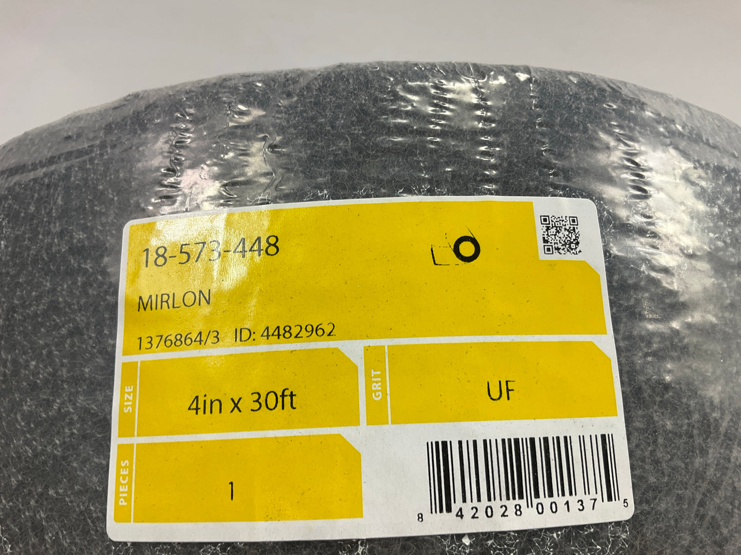 Mirka Mirlon 4-1/2'' X 33' 1500G Ultra Fine Scuff Roll (Gray), 4'' X 30 FEET
