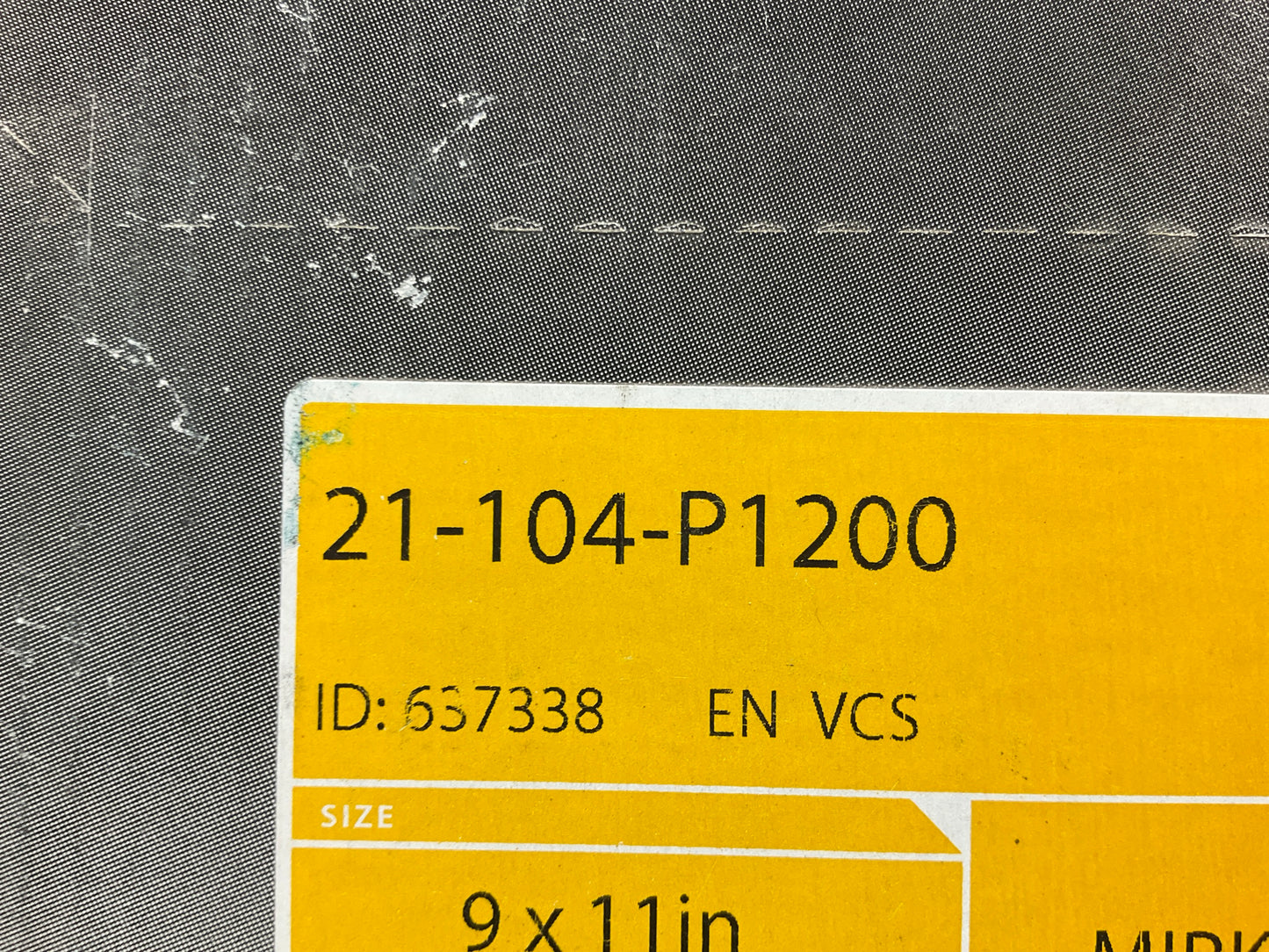 Mirka 21-104-P1200 9''x11'' 1200 Grit P1200 Waterproof Sandpaper Sheets, 50 / Box