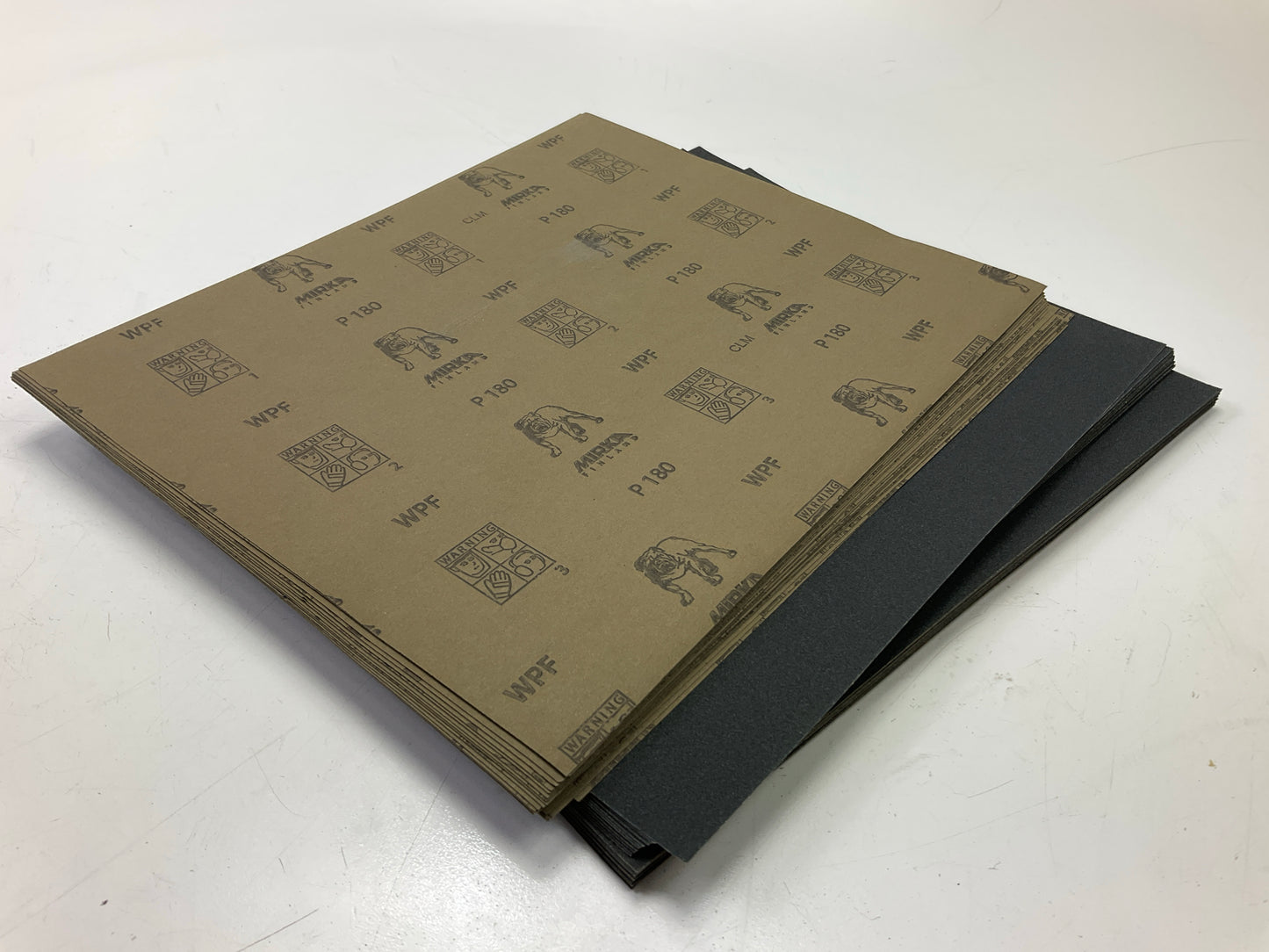 Mirka 21-104-P180 Waterproof 9''x11'' 180 Grit Sandpaper Sheets, 50 Sheets Total
