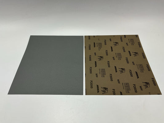 Mirka 21-104-P2000 Waterproof 9''x11'' Sandpaper Sheets 2000 Grit (50 Sheets)