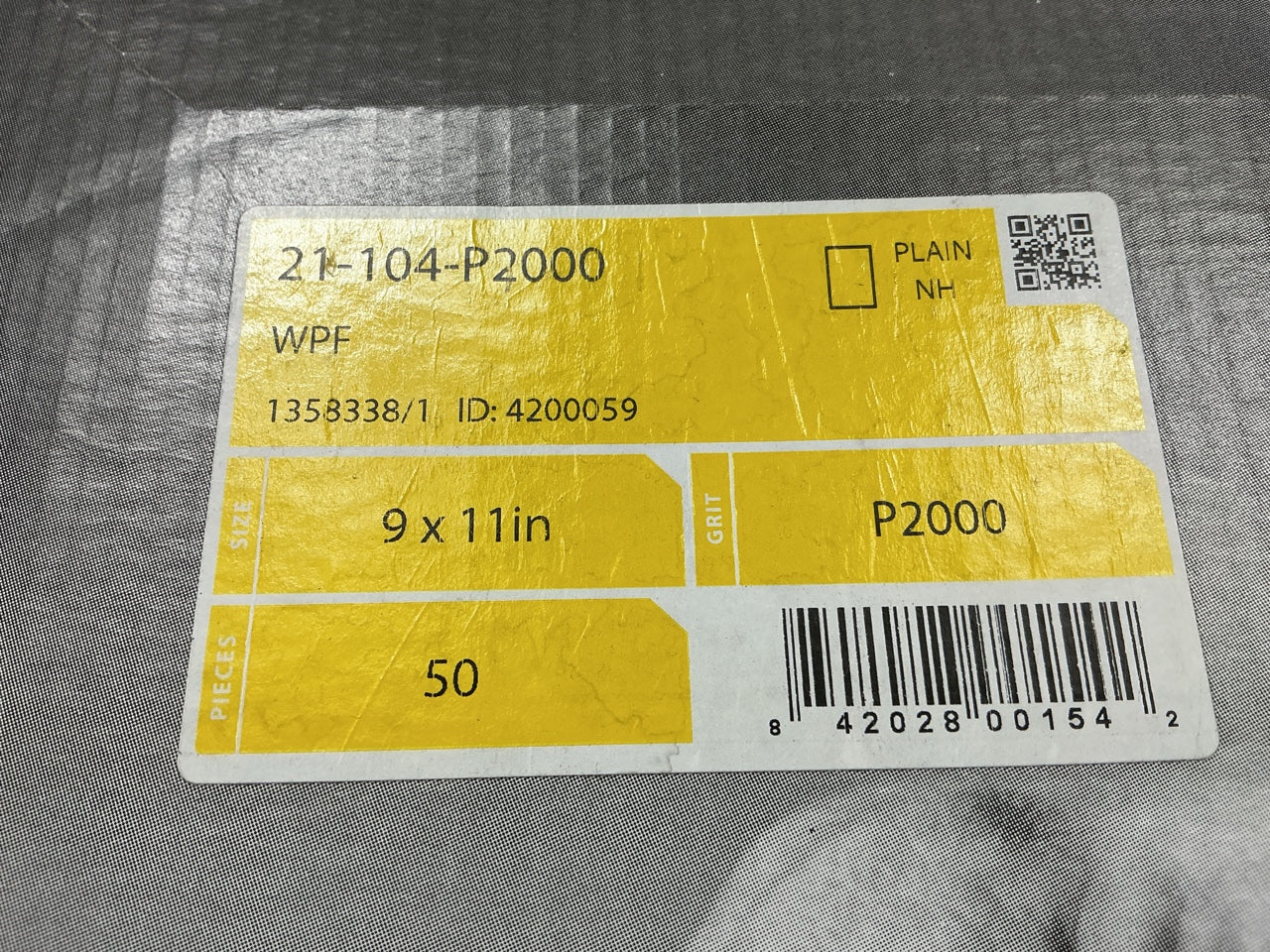 Mirka 21-104-P2000 Waterproof 9''x11'' Sandpaper Sheets 2000 Grit (50 Sheets)