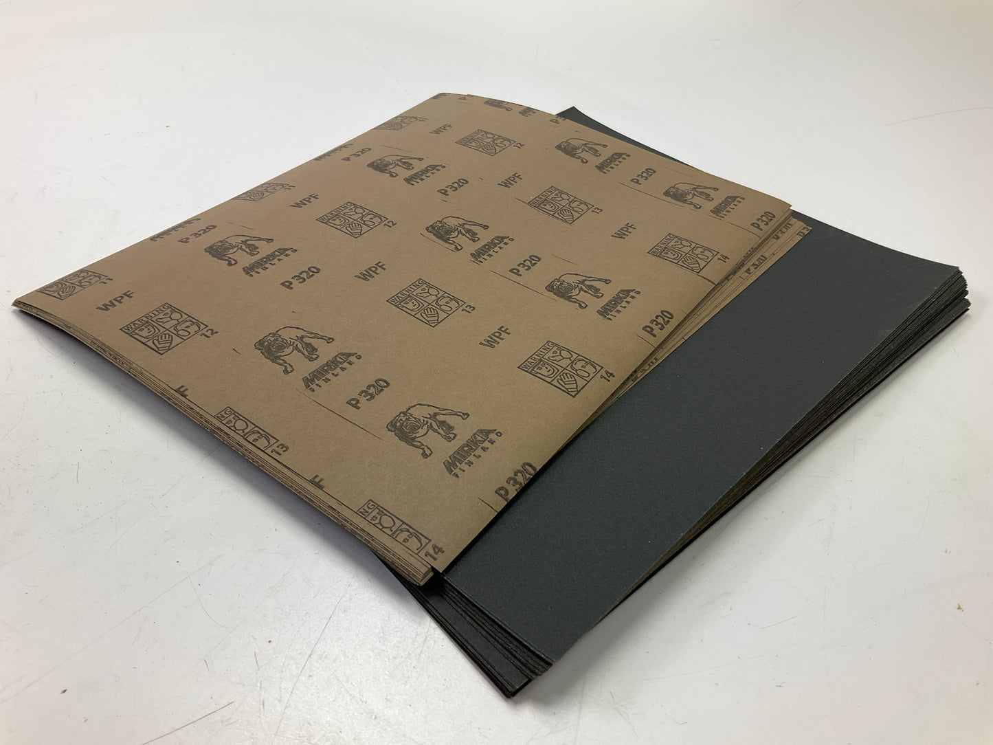 Mirka 21-104-P320 Waterproof Sandpaper Sheets 9''x11'', 320 Grit,  50/Sleeve